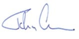 Signature of John Crabtree, Chair